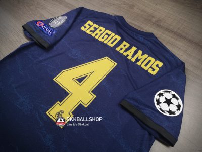 เสื้อบอล Real Madrid Away รีลมาดริด เยือน 2019:20 UCL 4 SERGIO RAMOS - 02