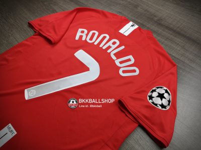 เสื้อบอล Retro ย้อนยุค Man Utd Home แมนยู เหย้า Final Moscow 2008 Full Option พร้อมเบอร์ชื่อ 7 RONALDO - 02