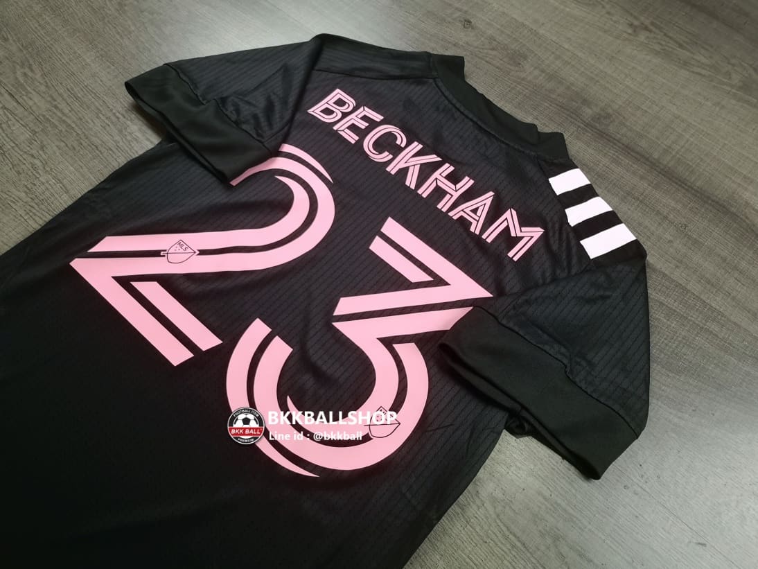 เสื้อฟุตบอล Inter Miami Club Football Home อินเตอร์ ไมอามี่ คลับ ฟุตบอล เหย้า เกรด player 2020-21 พร้อมเบอร์ชื่อ 23 BECKHAM - 02