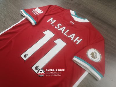เสื้อฟุตบอล Liverpool Home ลิเวอร์พูล เหย้า 2020-21 11 M.SALAH พร้อมอาร์มพรีเมียร์ลีค - 02